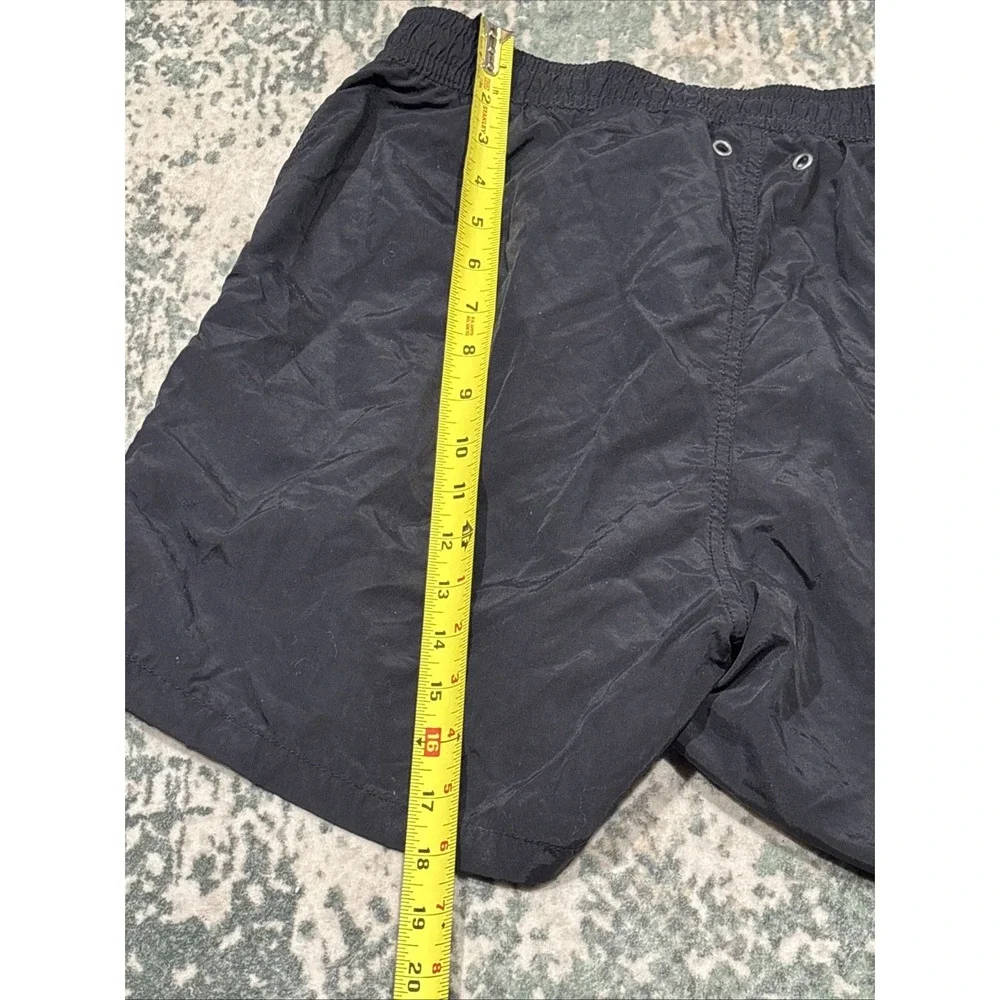 Vintage Polo Ralph Lauren Swim Trunks Men L Large Black Yellow Pony Taiwan